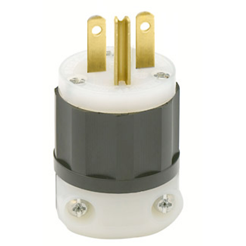 Main product image of 15A, 250V NEMA 6-15P, 2P, 3W, Plug, Straight Blade, Grounding, Power Light (Black/White)