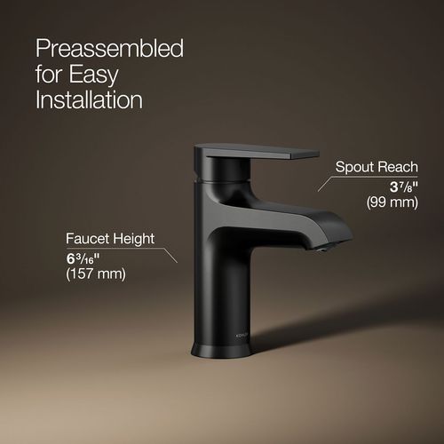 Main product image of Hint Single Handle Bathroom Faucet (Matte Black), K-37891-4-BL
