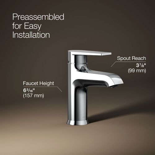 Main product image of Hint Single Handle Bathroom Faucet (Polished Chrome), K-37891-4-CP