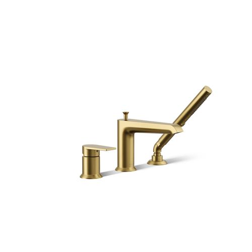 Main product image of Hint Deck Mount Tub Filler Trim w/ Handshower (Moderne Brass)
