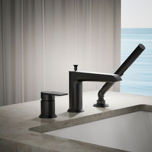 Main product image of Hint Deck Mount Tub Filler Trim w/ Handshower (Matte Black)