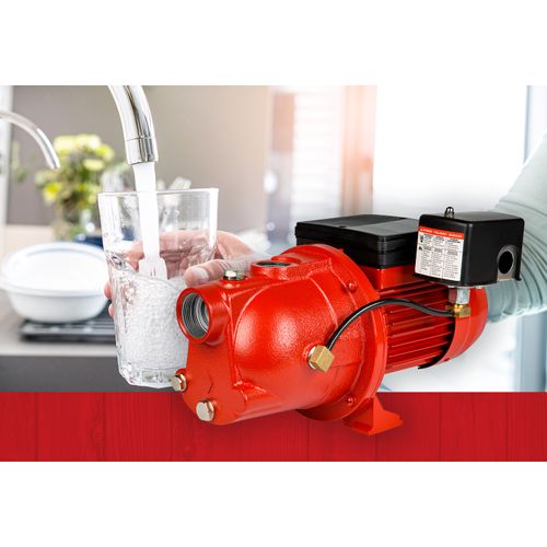 Main product image of RL-SWJ50 1/2 HP, 12.6 GPM DualVage (115/230Vs) Cast Iron Shallow Well Jet Pump (Red)