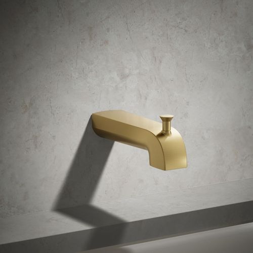 Main product image of Pitch Wall Mount Tub Spout with Diverter (Moderne Brass)