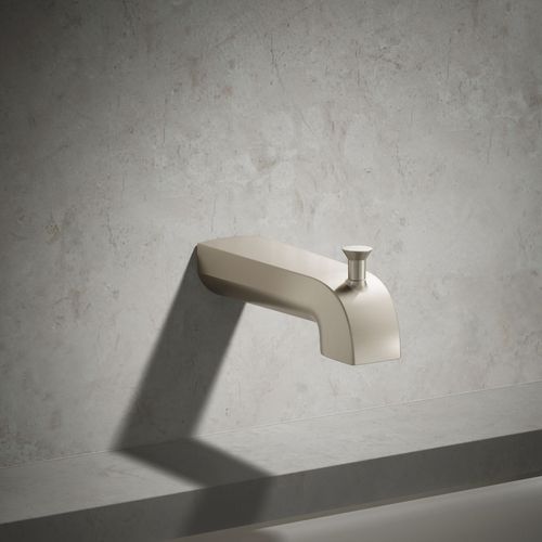 Main product image of Pitch Wall Mount Tub Spout with Diverter (Brushed Nickel), K-97089-BN