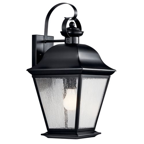 Main product image of Mount Vernon 19.5" 1 Light Outdoor Wall Light w/ Clear Seeded Glass (Black)