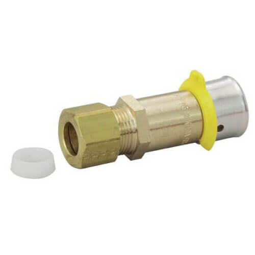 1/2" PEX Press x 1/4" CTS Compression Adapter (Lead Free)