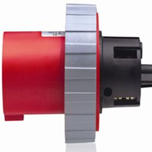 Main product image of 100A, 480V 2P, 3W, Inlet North American Pin & Sleeve Inlet, IP67, Watertight, RED