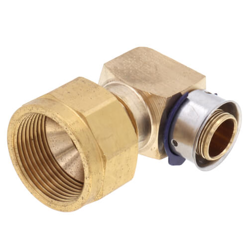 Main product image of 1" PEX Press x 1" Flare 90-Degree Elbow (Lead Free)