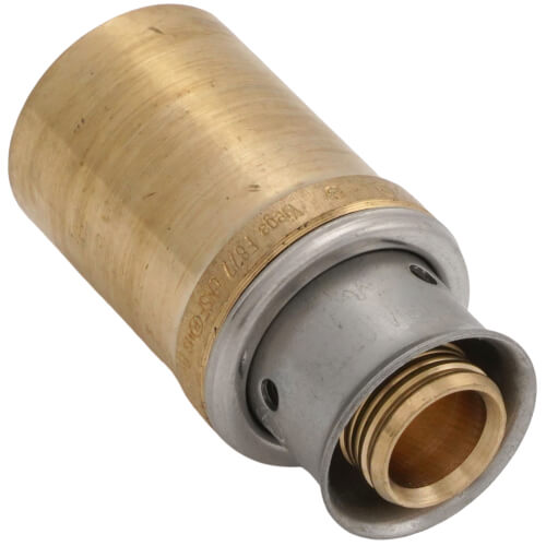 Main product image of 1/2" PEX Press x 3/4" Copper Fitting Adapter w/ Attached Sleeve (No Lead)