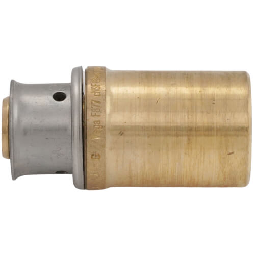 1/2" PEX Press x 3/4" Copper Fitting Adapter w/ Attached Sleeve (No Lead)