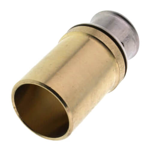 1/2" PEX Press x 3/4" Copper Fitting Adapter w/ Attached Sleeve (No Lead)