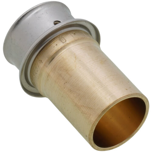 3/4" PEX Press x 3/4" Copper Fitting Adapter w/ Attached Sleeve (Lead Free Bronze)