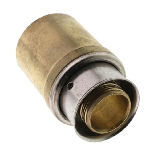 3/4" PEX Press x 1" Copper Fitting Adapter w/ Attached Sleeve (Lead Free Bronze)
