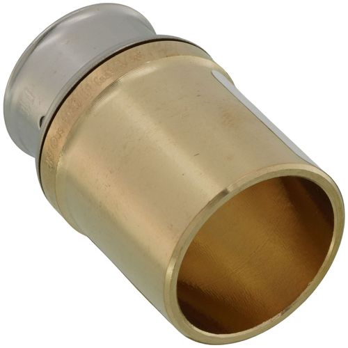 Main product image of 3/4" PEX Press x 1" Copper Fitting Adapter w/ Attached Sleeve (Lead Free Bronze)