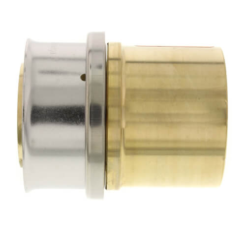 2" PEX Press x 2" Copper Fitting Adapter w/ Attached Sleeve (Lead Free Bronze)