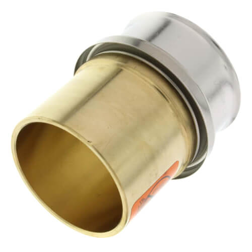 2" PEX Press x 2" Copper Fitting Adapter w/ Attached Sleeve (Lead Free Bronze)