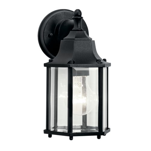 Main product image of Chesapeake 10.25" 1 Light Outdoor Wall Light w/ Clear Beveled Glass (Black)