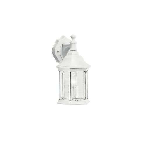 Main product image of Chesapeake 11.75" 1 Light Outdoor Wall Light w/ Clear Beveled Glass (White)