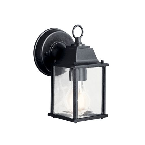Main product image of Barrie 8.5" 1 Light Outdoor Wall Light w/ Clear Beveled Glass (Black)