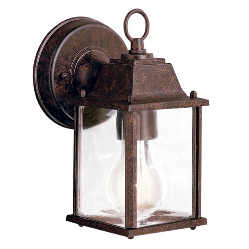 Main product image of Barrie 8.5" 1 Light Outdoor Wall Light w/ Clear Beveled Glass (Tannery Bronze)