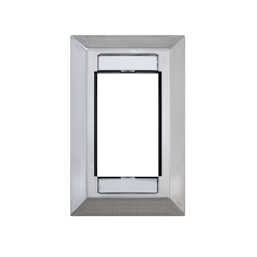 Main product image of Single Gang MOS Wallplate w/ ID Windows, Stainless Steel