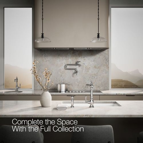 Main product image of Artifacts Victorian 1-Handle Kitchen Faucet with Spray (Polished Chrome), K-99265-CP