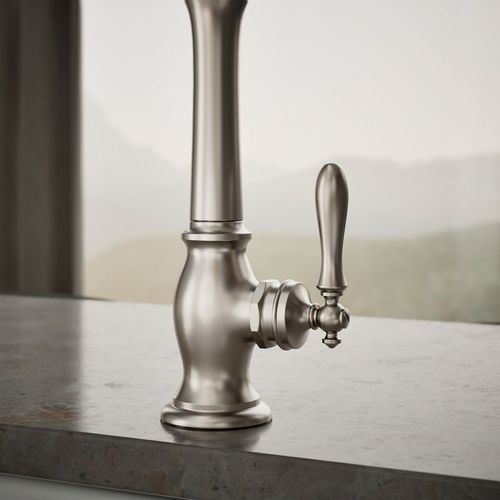 Main product image of Artifacts Victorian 1-Handle Kitchen Faucet with Spray (Stainless Steel), K-99265-VS