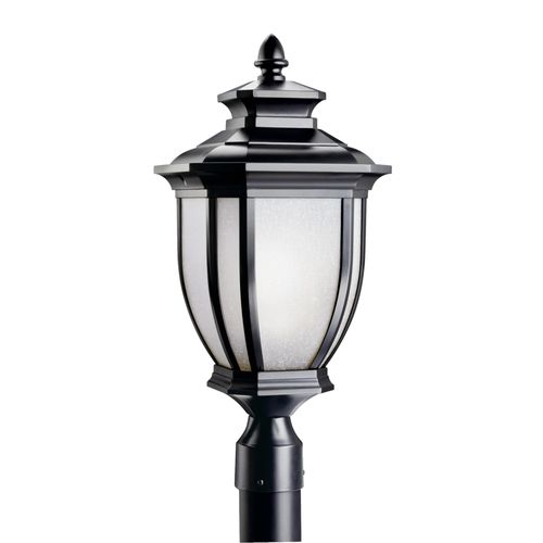 Main product image of Salisbury 21.75" 1 Light Outdoor Post Light w/ White Linen Glass (Black)