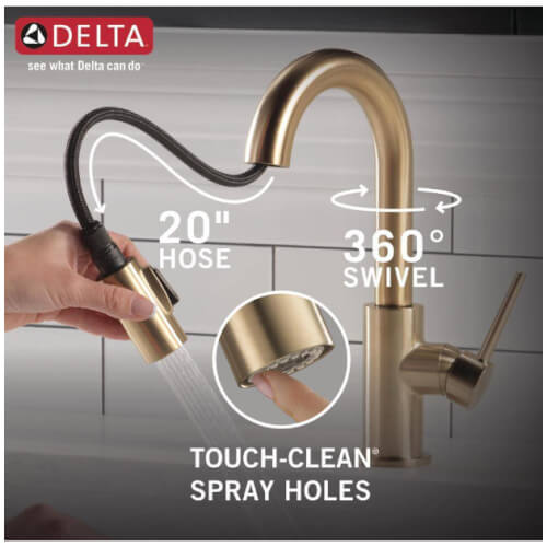 Main product image of Trinsic Single Handle Pull-Down Bar/Prep Faucet (Champagne Bronze), 9959-CZ-DST