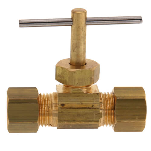 Main product image of 106-C, 1/4" OD Compression Straight Needle Valve (Lead Free)