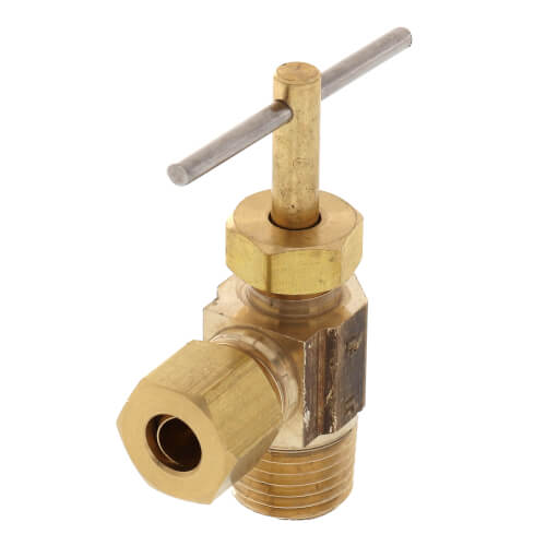 Main product image of 103-C, 1/4" OD Compression x 1/4" MIP Angle Needle Valve (Lead Free)