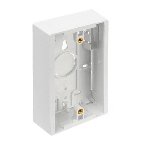 Main product image of Surface-mount Back Box, Single-Gang, 1.45" Box Depth (White)