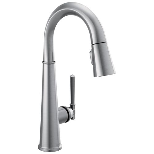 Main product image of Emmeline Single Handle Pull Down Bar/Prep Faucet, 1.8 GPM (Lumicoat Arctic Stainless), 9982-AR-PR-DST