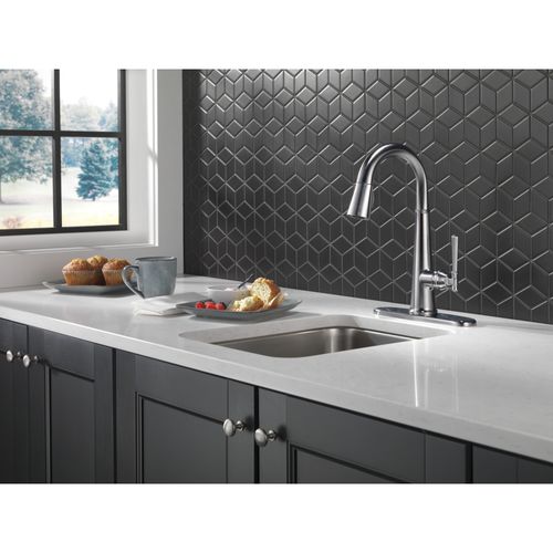 Main product image of Emmeline Single Handle Pull Down Bar/Prep Faucet, 1.8 GPM (Lumicoat Arctic Stainless), 9982-AR-PR-DST