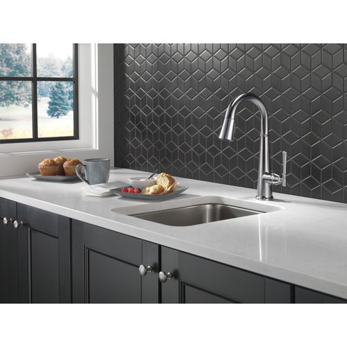 Main product image of Emmeline Single Handle Pull Down Bar/Prep Faucet, 1.8 GPM (Lumicoat Arctic Stainless), 9982-AR-PR-DST