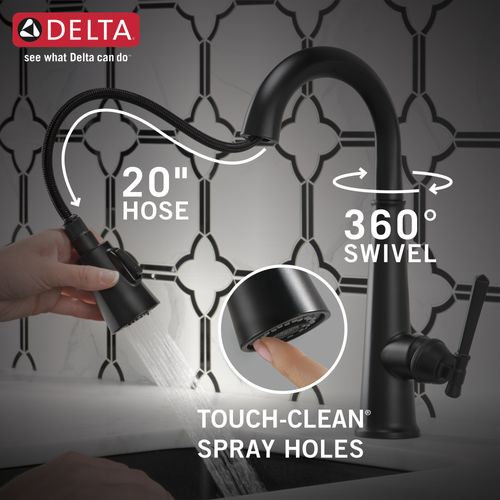 Main product image of Emmeline Single Handle Pull Down Bar/Prep Faucet, 1.8 GPM (Matte Black), 9982-BL-DST