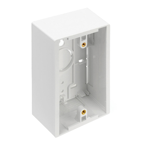 Main product image of Surface-mount Back Box, Single-Gang, 1.89" Box Depth (White)