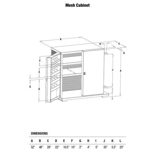 Main product image of 16 Gauge Steel Mesh Cabinet, Green