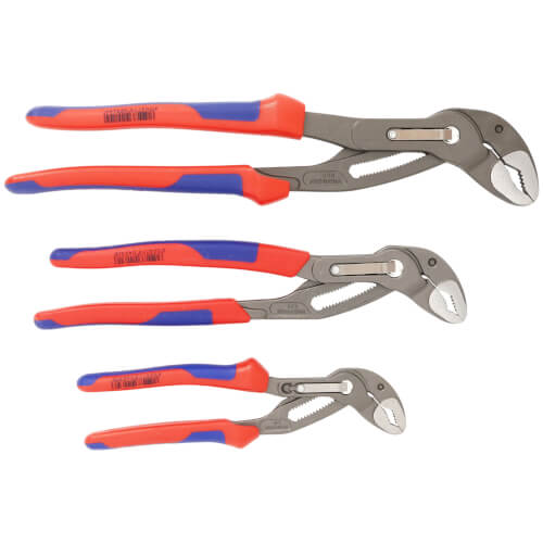 Main product image of 3 Piece Cobra High-Tech Water Pump Pliers Set w/ Comfort Grip Handle (7-1/4", 10", 12")