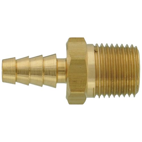 Main product image of Brass Adapter, 1/8" NPT to 3/16" Rubber and 1/8" ID Plastic Tubing
