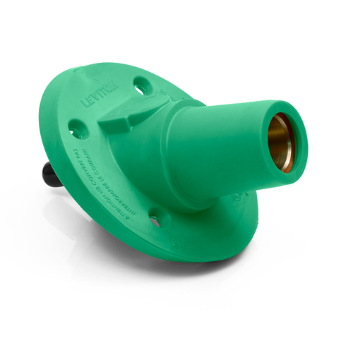 Main product image of 17 Series Panel Mount Receptacle, Female, 600A Max, 600V 30 Degree Angle, Threaded Stud Termination, 250-500 MCM Cable Range (Green)