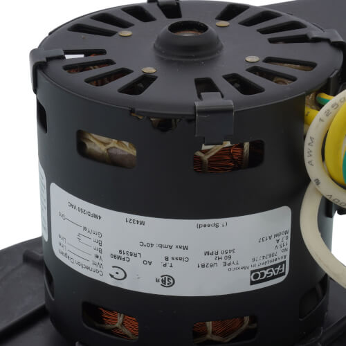 Main product image of 1-Speed 3450 RPM 136 - 150 CFM York Draft Inducer Motor (115V)