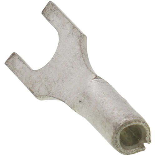 Main product image of #6 Stud Non-Insulated Copper Fork Terminal, 22-16 AWG