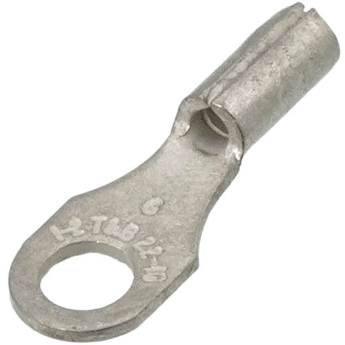 Main product image of #6 Stud Non-Insulated Copper Ring Terminal, 22-16 AWG