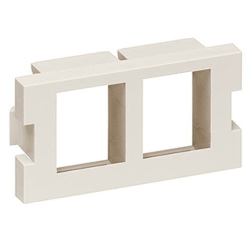 Main product image of 2-port MOS Quickport, Adapter, 1 Unit High (Light Almond)