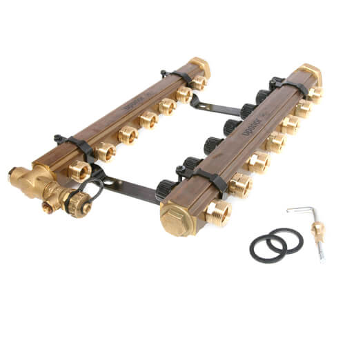 Main product image of TruFLOW Jr. Manifold Assembly with Isolation Valves & Balancing Valves, 7 Loop S&R