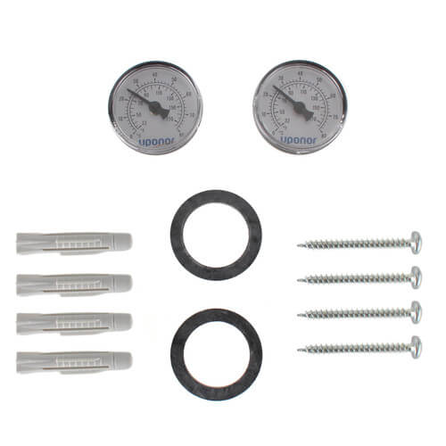Main product image of 3-Loop 1" Stainless Steel Radiant Heat Manifold Assembly w/ Flow Meter
