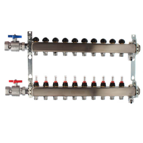 A2721002 Uponor (Wirsbo) A2721002 10Loop 11/4" Stainless Steel Radiant Heat Manifold