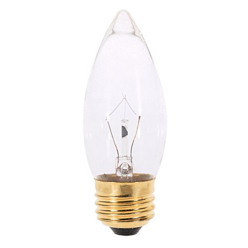 Main product image of 25 Watt B11 Incandescent Bulb - Clear - 2500 Average rated hours - 210 Lumens - Medium base - 130 Volt (60 Pack)