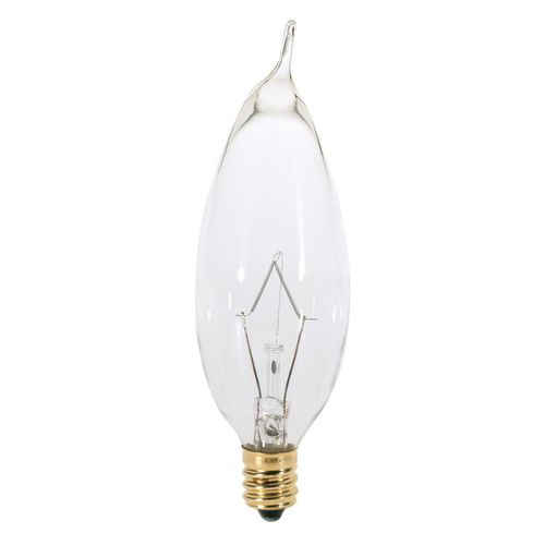 Main product image of 25 Watt CA8 Incandescent Bulb - Clear - 2500 Average rated hours - 210 Lumens - Candelabra base - 130 Volt (60 Pack)